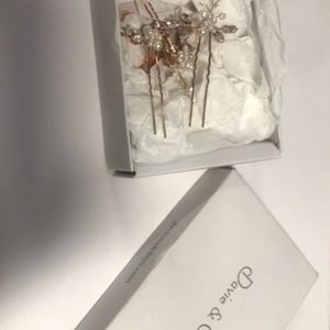 Davie & Chiyo Bridal Senna Hair Pins, Set of 3